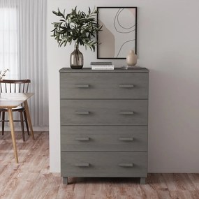 vidaXL Aparador HAMAR 79x40x103,5 cm pinho maciço cinza-claro