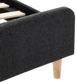 Estrutura de cama 140x200 cm serapilheira cinzento-escuro