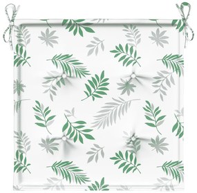 Almofadões p/ cadeira 4pcs 50x50x3cm tecido padrão folhas
