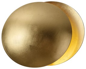 Candeeiro de parede moderno dourado 34,5cm 2-luzes - Sunrise Moderno