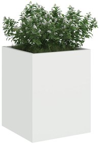 Vaso de Jardim Branco 32 x 32 x 40 cm Aço laminado a frio