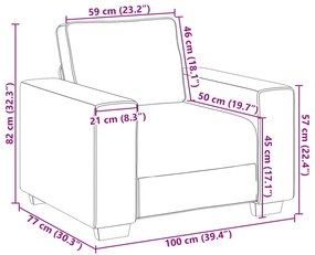 Cadeirão 60 cm linho