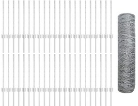 Postes de Cerca vidaXL 11 pcs U-Channel 60 cm Aço Galvanizado