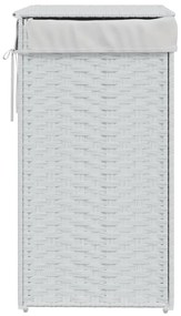 Cesto para roupa suja com tampa 46x33x60 cm vime PE branco