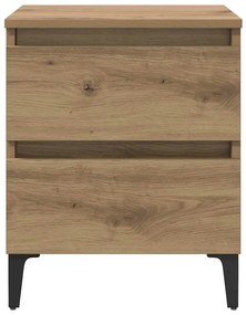 Armários de Cama 2 pcs Carvalho Artesanal 40x35x50 cm Madeira de Engen