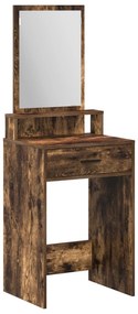 Mesa de Maquilhagem vidaXL com Gavetas em Carvalho Fumado 50x41x140 cm