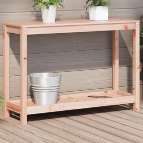 vidaXL Mesa de jardinagem com prateleira madeira de douglas maciça