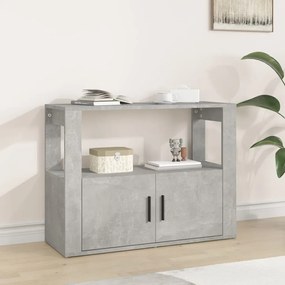 vidaXL Aparador 80x30x60 cm derivados de madeira cinzento cimento