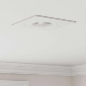 vidaXL Holofotes Embutidos 6 pcs Quadrado GU10 Branco 91x91 mm