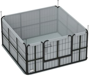 PawHut Parque para Animais de Estimação 122x122x60 cm Oxford 600D Tapete Lavável Preto | Aosom Portugal