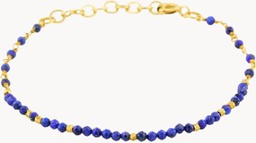 Pulseira banhada a ouro com lápis-lazúli Neo