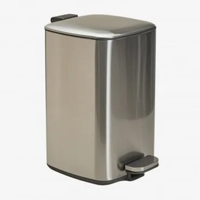 Lixeira Com Pedal Para Exterior Em Aço Sosuina 20 L & Cinzento Escovado - Sklum