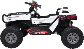 Buggy elétrico para Crianças 3 a 9 anos 24V, 2 lugares Rodas de espuma EVA, PROSPECTOR 4x4 STRONG Branco