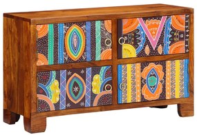 Armário para Sapatos vidaXL 90x35x55 cm em Madeira Maciça de Acácia