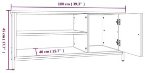 Móvel de TV 100x40x45 cm derivados de madeira preto