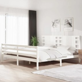vidaXL Cama sem colchão 200x200 cm madeira de pinho maciça branco