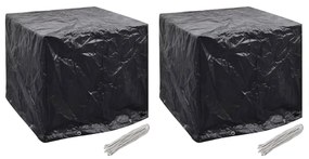 vidaXL Capas p/ tanques de água de jardim 2 pcs 8 ilhós 116x100x120 cm