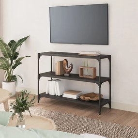 Estante 100x33x70,5 cm derivados de madeira e aço preto