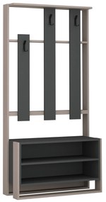 Conjunto de Entrada Chester –  Sapateira, Banco e Cabide - 90x36x180 c