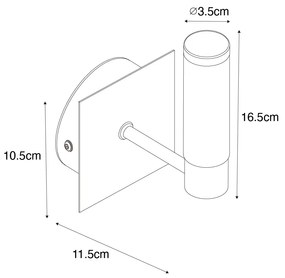 Candeeiro de parede de casa de banho moderno branco IP44 - Banheira Moderno