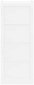 Porta Deslizante vidaXL com Conjunto de Ferragens Branca 93x232 cm de
