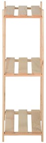 Unidade arrumação 3 prateleiras 80x28,5x90 cm pinho maciço
