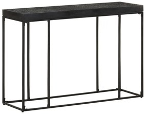 Mesa consola 110x35x76 cm acácia maciça e mangueira preto