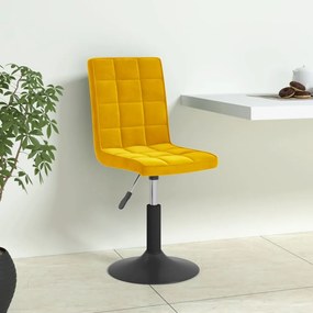 Cadeiras de jantar giratórias 4 pcs veludo amarelo mostarda