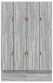 Estrado de Cama com Arrumação Cinza Sonoma 135x190 cm