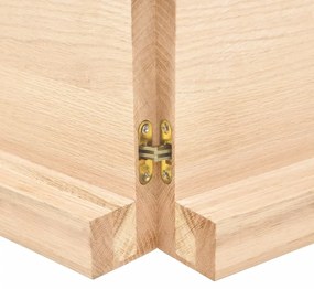 Tampo de mesa 120x50x(2-6) cm carvalho maciço não tratado