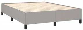 Estrutura de cama 140x190 cm tecido cinza-claro