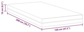 Colchões Branco, Cinza 120 x 200 cm
