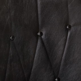 Poltrona de apoio couro genuíno preto