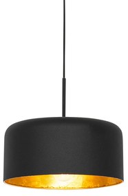 Candeeiro de suspensão retro preto com interior dourado - Jinte Retro,Industrial