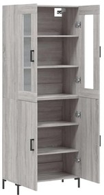Armário alto 69,5x34x180 cm derivados de madeira sonoma cinza