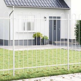 vidaXL Cerca para Jardim 4 pcs Branco 6,8 x 1,2 m