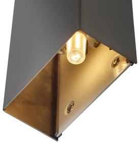 Candeeiro de Parede Moderno Gunmetal 2-Luzes - Otan S