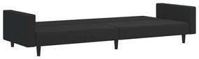 2 pcs conjunto de sofás veludo preto