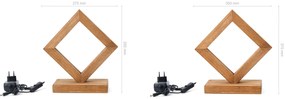 Conjunto de Candeeiros de Mesa KN06 – Castanho – 35 x 37 x 12 cm / 27,