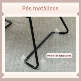 Poltrona Sala de Estar Moderna Poltrona de Leitura com Assento Largo e Acolchoado Estofada em Veludo Pés de Metal 70x67,5x87 cm Rosa