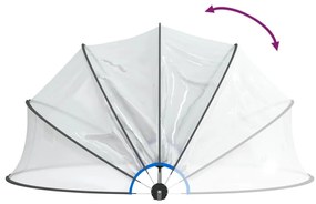 Cúpula de piscina redonda 376x188 cm PVC