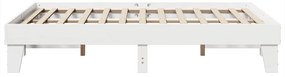 Cama sem colchão 150x200 cm madeira de pinho maciça branco