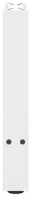 Pés para mesa de centro , brancos, 2 peças, 28x(42-43) cm, aço