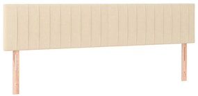 Cama com molas/colchão 200x200 cm tecido cor creme