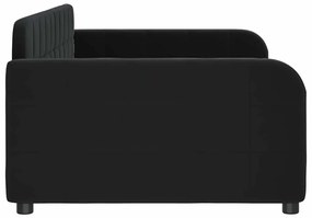 Sofá-cama 90x200 cm veludo preto