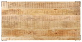 Mesa de jantar 140x70x76 cm madeira de mangueira maciça áspera