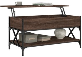 Mesa centro 100x50x50 cm deriv. madeira/metal carvalho castanho