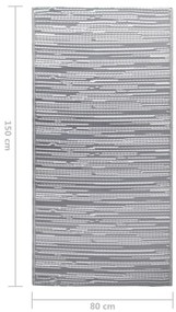 Tapete de exterior 80x150 cm ARAKIL PP cinzento