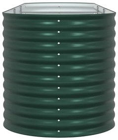 Cama Elevada para Jardim vidaXL Verde 320x80x81 cm em Aço Galvanizado