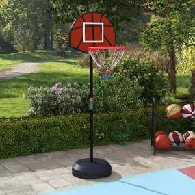 Cesto de Basquetebol 2 em 1 com Altura Ajustável 129-179 cm Aro de Basquetebol com Alvo Magnético e Dardos Ø38x129-179 cm Preto